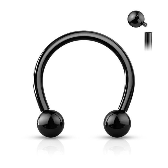 Implant Grade Titanium Internally Threaded PVD Plated Horseshoe - Picture 1 of 1